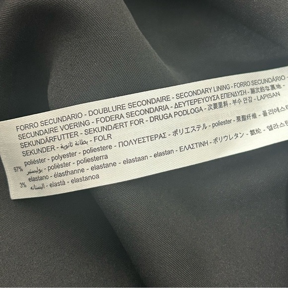 Zara Satin Elegant Black Evening Midi Dress Size XL - Picture 14 of 16